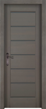 Дверь межкомнатная из массива ольхи "Премьер", остекленная (бейц / серый)