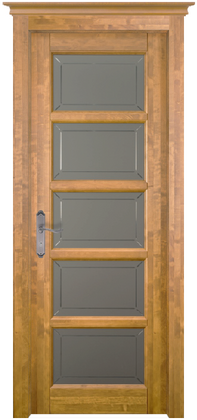 Дверь межкомнатная из массива ольхи "Норидж", остекленная (бейц / натуральный)