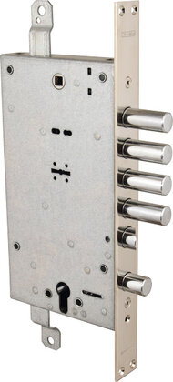 Замок Mottura (Моттура) врезной двухсистемный 54.797-S (левый), ключ 40 мм, без накл.