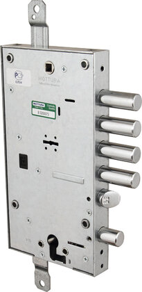 Замок Mottura (Моттура) врезной двухсистемный 54.597-S (левый), без накл.