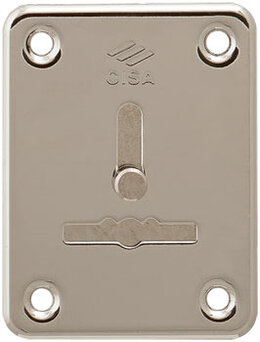 Накладка Cisa (Чиза) на сувальдный замок со шторкой 06.081.01.12 (НИКЕЛЬ) (1шт)