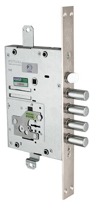 Замок Mottura (Моттура) врезной сувальдный с защёлкой 52.J535M-D MyKey (правый), ключ 40 мм, без накл.