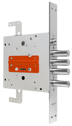 Замок Border (Бордер) врезной сувальдный с защёлкой ЗВ9-8 МК4Т/15 с тягами, 5 кл. /77741/