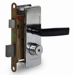 Замок Zenit (Зенит) врезной цилиндровый с защёлкой в комплекте с ручкой ЗВ4Д (Аналог ШО-25), 3 кл.