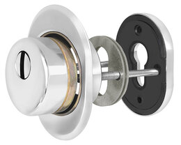 Броненакладка Fuaro (Фуаро) DEF.CRE/OV-set.9726 (DEF 9726) M6x90 врезная с чашкой CP-8 хром