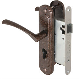 Корпус Ajax (Аякс) врезного замка с ручками на планке KIT А7-5555/3 W/B MOS