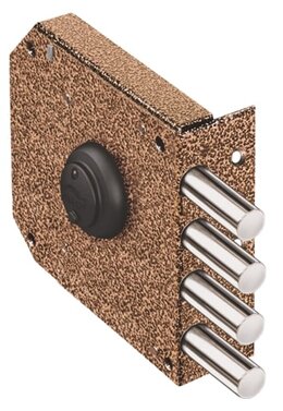 Замок Elbor (Эльбор) накладной Базальт 1.05.51.МА никель, сув., 4 риг., медный антик /32759/