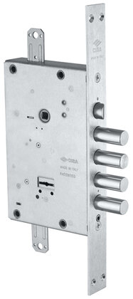 Замок Cisa (Чиза) врезной сувальдный с защёлкой NEW CAMBIO FACILE 57.685.48 (тех. упаковка), ключ 44 мм