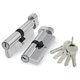 Цилиндровый Fuaro (Фуаро) механизм (100 ZM/80) 1000ZMKnob80(30+10+40) CP хром 5Key с вертушкой