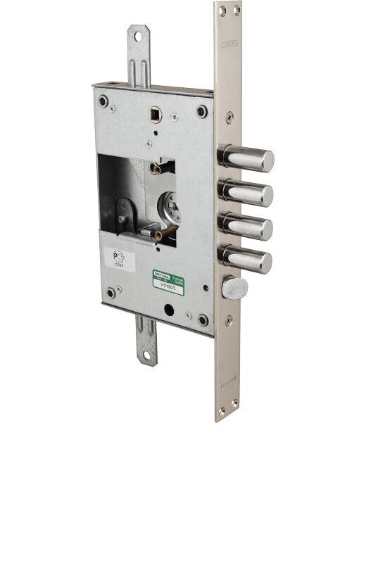 Замок Mottura (Моттура) врезной сувальдный с защёлкой 52.K771-S (левый), без накл.