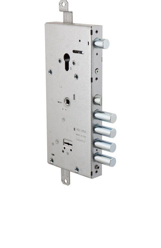 Замок Cisa (Чиза) врезной двухсистемный NEW CAMBIO FACILE 57.966.48 (тех. упаковка), ключ 64 мм