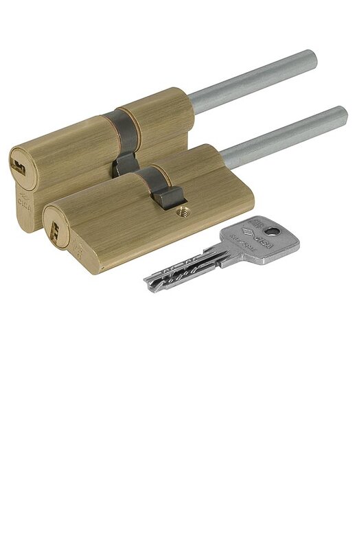 Цилиндровый механизм Cisa (Чиза) под вертушку (дл. шток) ASTRAL ОА317-12.00 (70 мм/35+10+25), ЛАТУНЬ