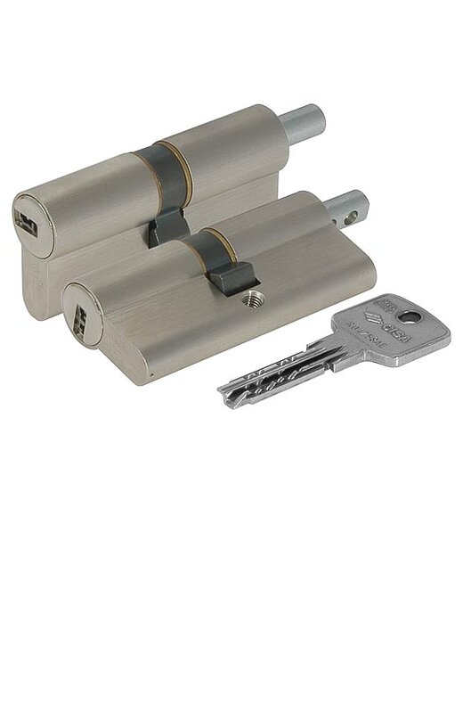 Цилиндровый механизм Cisa (Чиза) под вертушку ASTRAL ОА312-28.12 (75 мм/30+10+35), НИКЕЛЬ