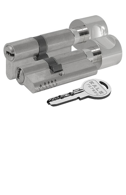 Цилиндровый механизм Kale kilit (Кале килит) с вертушкой 164 OBS SCE/100 (45+10+45) mm никель 5 кл. БЛИСТЕР