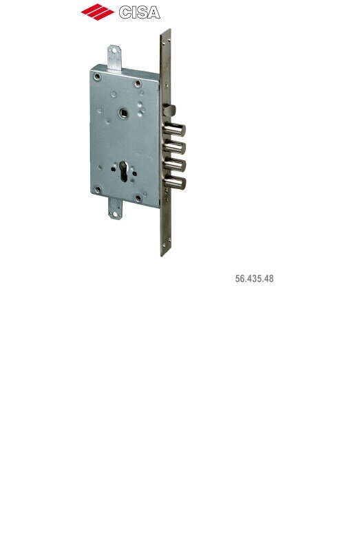 Корпус Cisa (Чиза) врезного замка с защёлкой LOGO LINE 56.435.48 (тех. упаковка)
