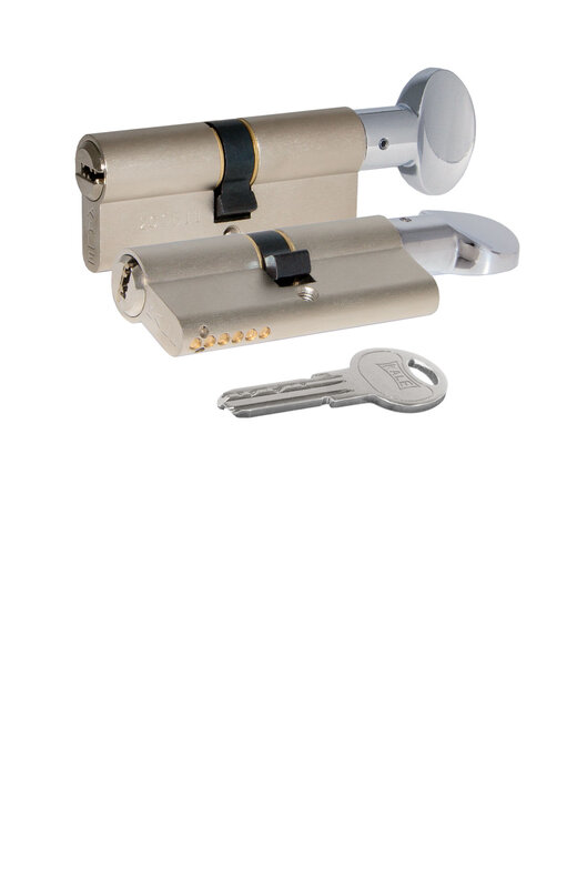 Цилиндровый механизм Kale kilit (Кале килит) с вертушкой 164 SM/70 (30+10+30) mm упк.БЛИСТЕР никель 5 кл.