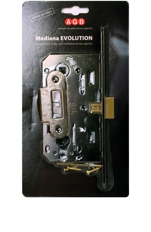 Корпус замка AGB (АГБ) под цил. MEDIANA EVOLUTION B01103.50.12.567 с отв. планкой B01000.13 (ант бронза)