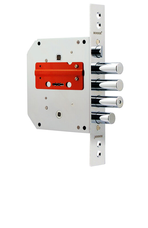 Замок Border (Бордер) врезной сувальдный с задвижкой и защёлкой ЗВ9-6 ЛКЗ (лев.), 5 кл. /77412/