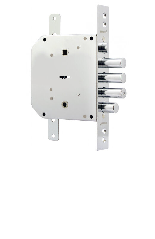 Замок Border (Бордер) врезной сувальдный с задвижкой и защёлкой ЗВ9-6 ЛКТЗ с тягами (лев.), 5 кл. /77405/