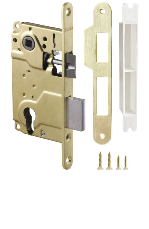 Корпус Armadillo (Армадилло) врезного замка c защёлкой METLH25-50 Box (LH 25-50) SG мат.золото