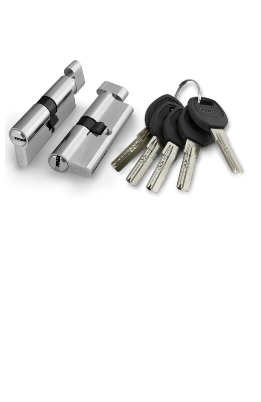 Цилиндровый Punto (Пунто) механизм (A202/90) A2002Knob90(40+10+40) с вертушкой SN никель