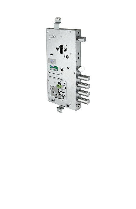 Замок Mottura (Моттура) врезной двухсистемный 54.J919M-D MyKey (правый), перекод. с торца, кл. 60 мм, без накл.