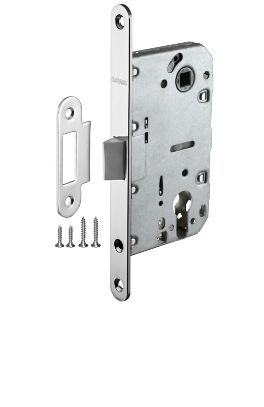Корпус Fuaro (Фуаро) врезного замка c защёлкой PLASTP85C-50 (P85C-50) CP хром