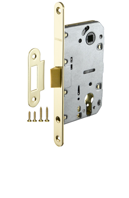 Корпус Fuaro (Фуаро) врезного замка c защёлкой PLASTP85C-50 (P85C-50) GP латунь