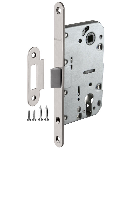 Корпус Fuaro (Фуаро) врезного замка c защёлкой PLASTP85C-50 (P85C-50) SN матовый никель