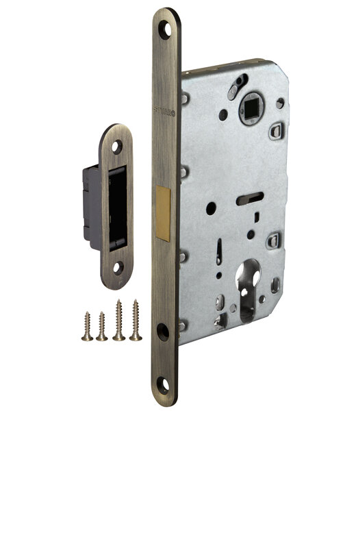 Замок межкомнатный Fuaro (Фуаро) под цилиндр MAGNET M85C-50 AB (бронза)