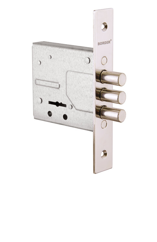 Замок Border (Бордер) врезной сувальдный ЗВ8-8У с ригелем 12 мм, 3 кл. /76314/
