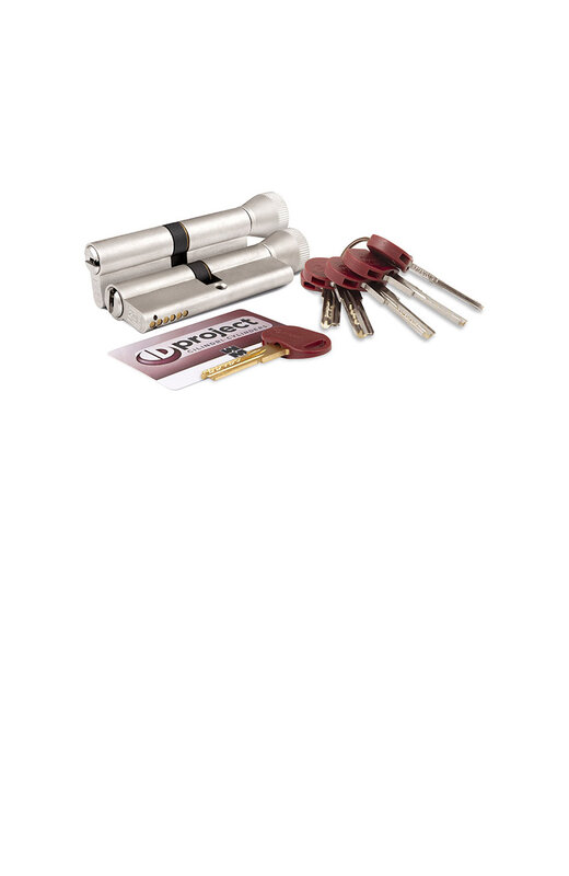 Цилиндровый механизм Mottura (Моттура) с вертушкой DPC1F3646 S3 (82 мм/31+10+41) САТИН.НИКЕЛЬ, 5+1 кл.