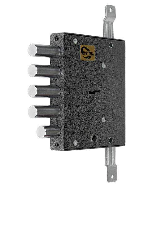 Замок Mettem (Меттэм) врезной сувальдный с задвижкой ЗВ8 152.1.0 с тягами (без лицевой планки), 5 кл.