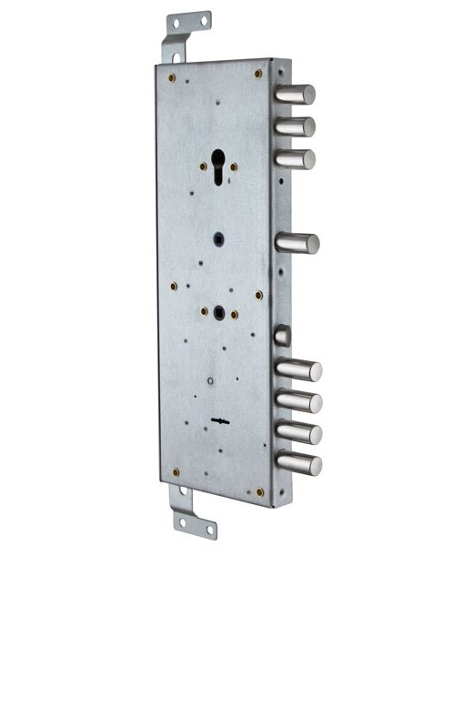 Замок Guardian (Гардиан) врезной двухсистемный ЗВ 25.14 (прав) с тягами (без планки), 5+1 кл. (длин. кл. 54 мм) /z8133/