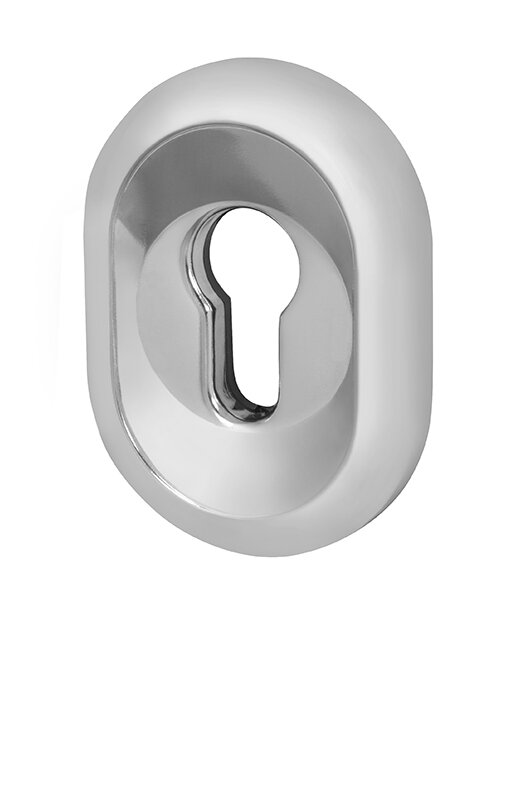 Накладка Fuaro (Фуаро) на цилиндр ESC.C/CRE/OV.12 (ESC-12C) CP хром (2шт. в уп.,отгр. по 1 шт.)