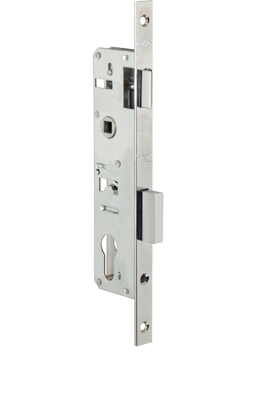 Корпус Kale kilit (Кале килит) узкопрофильного замка с защёлкой 153/P (30 mm) w/b (хром)