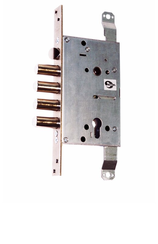 Корпус Mettem (Меттэм) врезного замка с защёлкой ЗВ7 318.Т-П-Б с тягами (функция блокировки защёлки)
