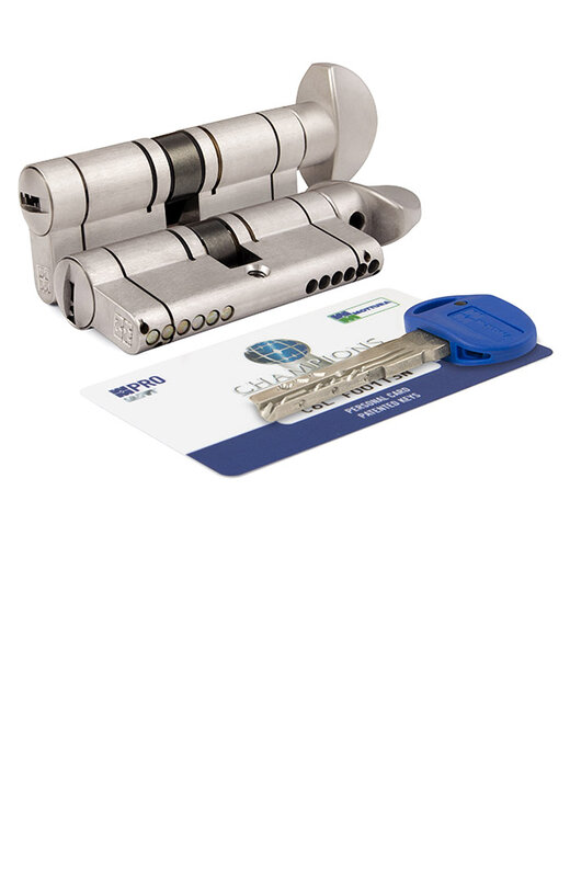 Цилиндровый механизм Mottura (Моттура) с вертушкой CP4F464601R (92 мм/41+10+41) МАТ.НИКЕЛЬ