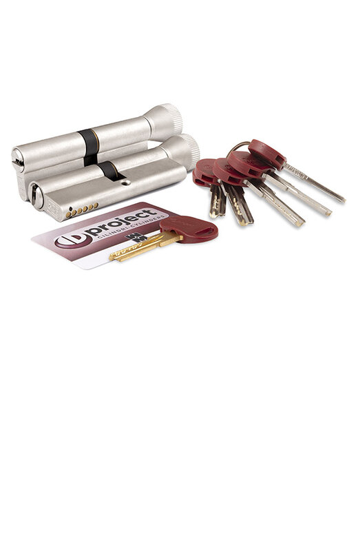 Цилиндровый механизм Mottura (Моттура) с вертушкой DPC1F3636 S3 (72 мм/31+10+31) САТИН.НИКЕЛЬ, 5+1 кл.