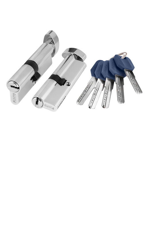 Цилиндровый механизм Punto (Пунто) с вертушкой Z402/90 mm (45+10+35) CP хром 5 кл. (без винта, тех упаковка)