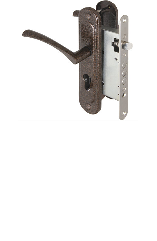 Корпус Ajax (Аякс) врезного замка с ручками на планке KIT А5-3155/3 W/B