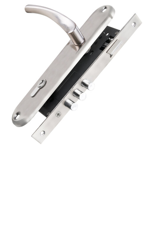 Замок Punto (Пунто) цилиндровый в комплекте с ручкой LOCKSET90.CRONA.4585-3 (KIT P90 4585/3 CRONA) SN мат.никель