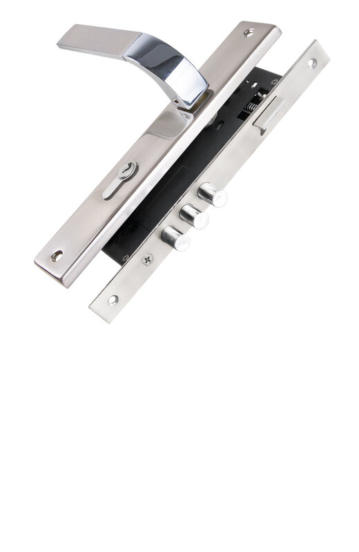 Замок цилиндровый Punto (Пунто) с ручкой LOCKSET90.ORION.4585-3 (KIT P90 4585/3 ORION) SN/CP мат.никель/хром