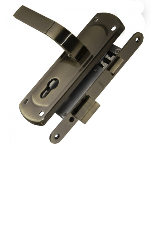 Корпус замка Punto (Пунто) с ручкой LOCKSET25.ORION.5558-1 (KIT P25 5558 ORION) AB бронза