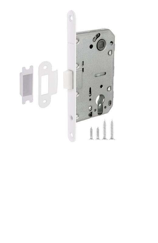 Корпус Fuaro (Фуаро) врезного замка c защёлкой PLASTP85C-50 (P85C-50) WH белый