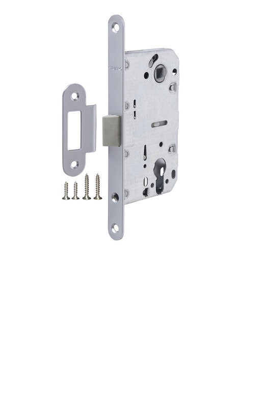 Корпус Fuaro (Фуаро) врезного замка c защёлкой PLASTP85C-50 (P85C-50) SSC сатинированный хром