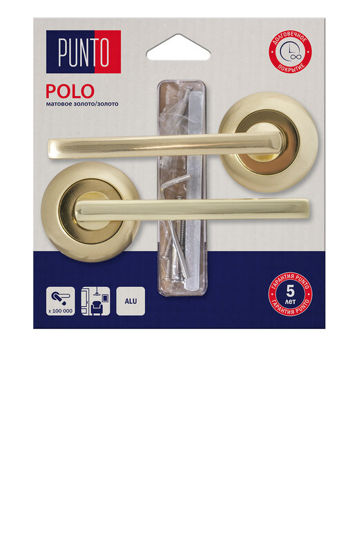 Ручка Punto (Пунто) раздельная LM/A R.TL54.POLO/HD SG/GP-4 матовое золото/золото