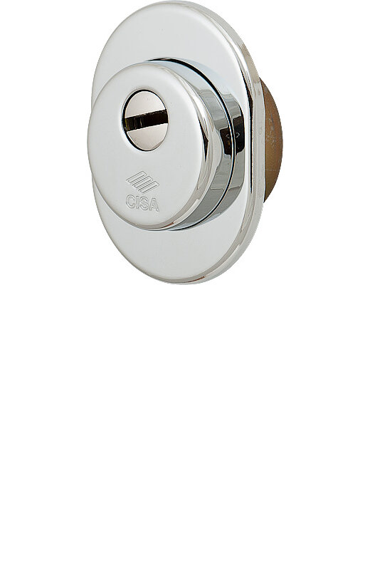 Броненакладка Cisa (Чиза) на цилиндр 06.470.00.18 (06.480.00.0 + 06.483.00.0.18 + 06.483.61.0.18) (ХРОМ)