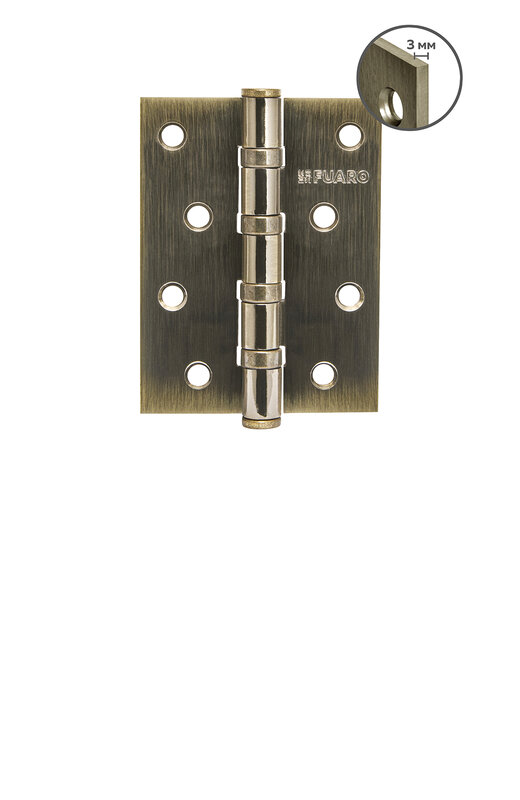 Петля Fuaro (Фуаро) универсальная HEAVY IN4400U AB (бронза) 100х75х3 мм
