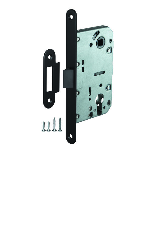 Корпус Ajax (Аякс) врезного замка c защёлкой PLASTLP85-50 ВL черный